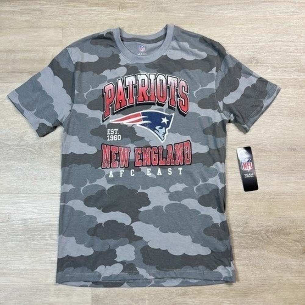 NFL New England Patriots Kids T Shirt Camo AFC East Football Tee M(10/12) NWT